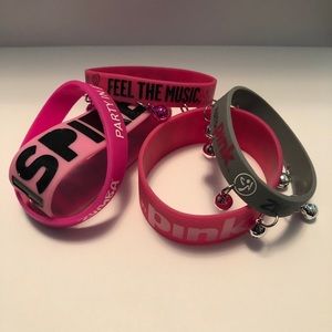 New Retired Zumba Party In Pink Bracelets. Some have bells